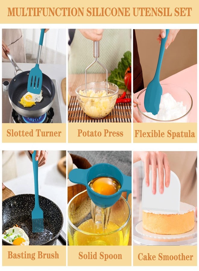 Umite Chef Silicone Kitchen Utensils Set, Umite Chef 43 pcs Cooking Utensils for Nonstick Cookware, Kitchen Tools-Silicone Utensil for Cooking Kitchen Set for Home Kitchen Accessories Set - Image 5