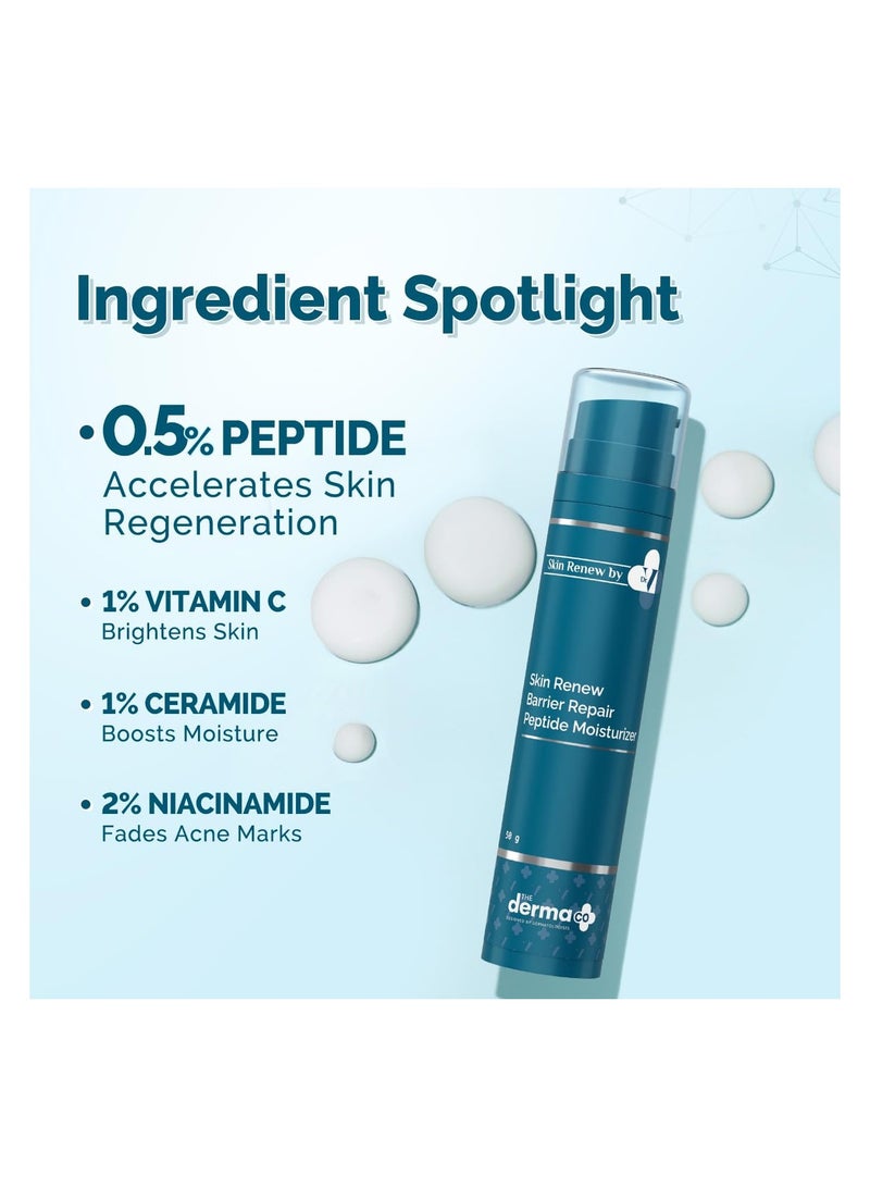 The Derma Co. x Dr.V Skin Renew Barrier Repair Peptide Moisturizer-Peptide & Vitamin C-50ml|Repairs Skin Barrier & Deeply Moisturizes|Aids Skin Regeneration|Moisturizes & Strengthens Skin Barrier - Image 4