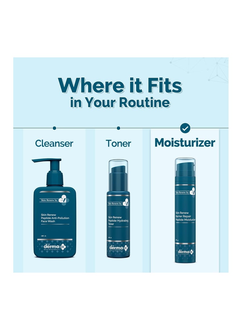 The Derma Co. x Dr.V Skin Renew Barrier Repair Peptide Moisturizer-Peptide & Vitamin C-50ml|Repairs Skin Barrier & Deeply Moisturizes|Aids Skin Regeneration|Moisturizes & Strengthens Skin Barrier - Image 5