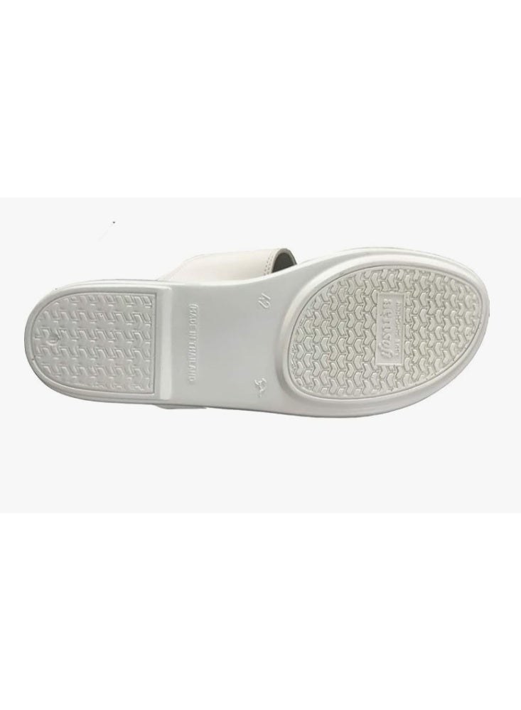 aerosoft Men's White PU Slippers - size 40, 41, 42,44 - Image 3