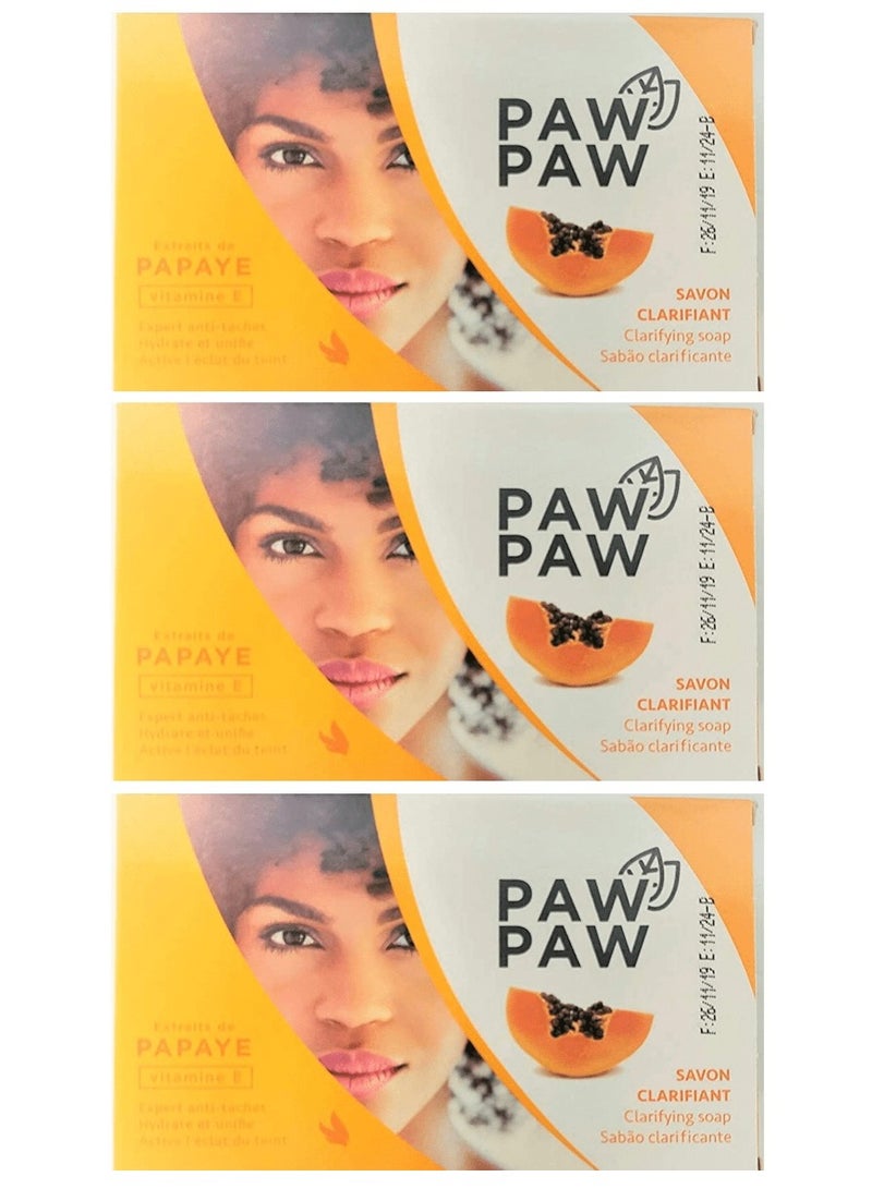 باو باو ثلاثة قطع من صابون منقي بالبابايا وفيتامين هـ 180X3 جم - Image 1