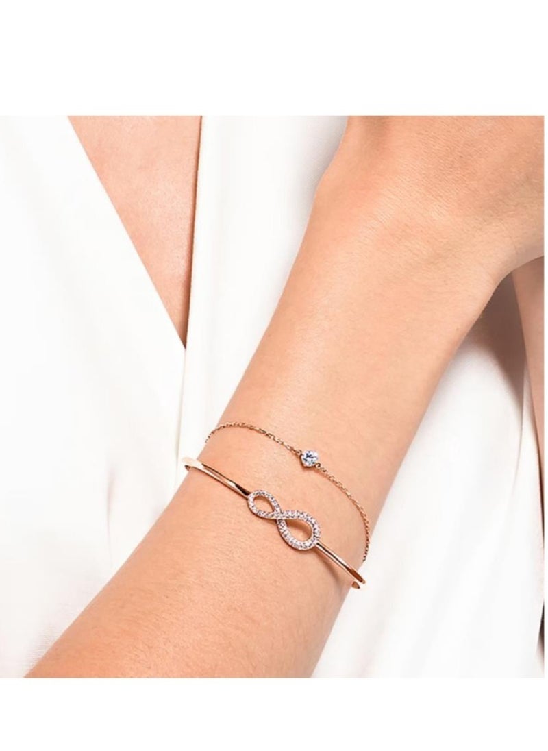 Generic - Women's Infinity Symbol Rhodium Plated Gold Bracelet - Image 1
