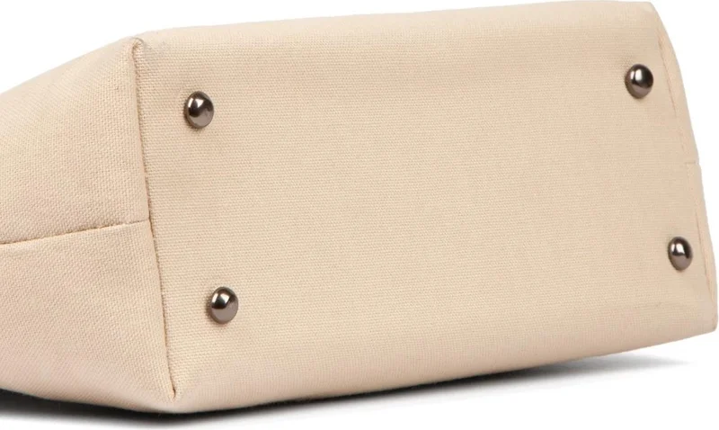 Bahels Women's Black Detailed Canvas Portfolio & Clutch Bag