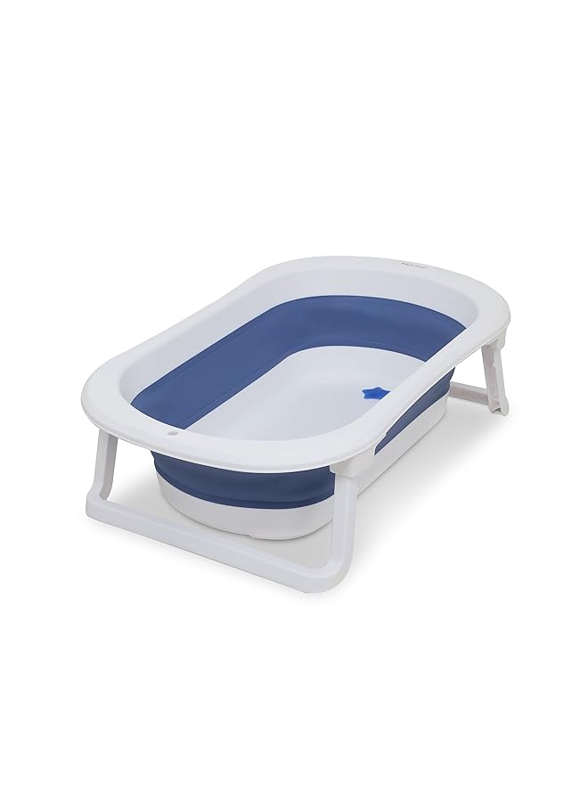 Nurtur Collapsible Baby Kids Bathtub With– Mini Swimming Pool Bather For Baby Kids With Non Slip Design – Newborn Bath Tub For Baby Blue Official Nurtur Product  - Image 1