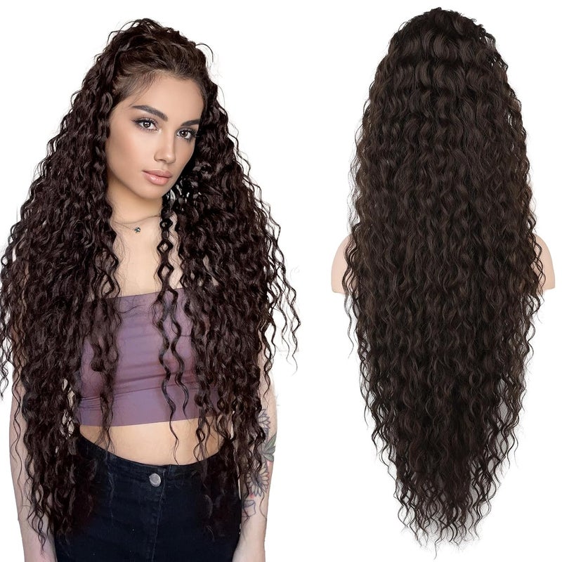 Ponytail Extension SEIKEA 36 Long Lightweight Full Natural Curly Drawstring Ponytail Black Brown Fake Pony Tail Multi Layered Soft Clip in Hair Extensions Ponytail Synthetic Hairpiece for Women