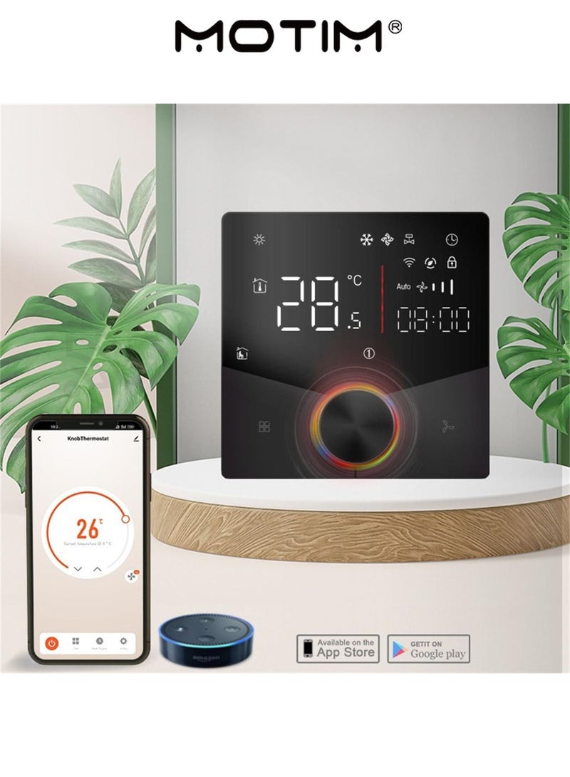 Motim Smart Thermostat 2 Pipe Air Conditioning Temperature Controller touch Screen Digital Display Central Thermostat Control Panel for Home office Use - Image 2