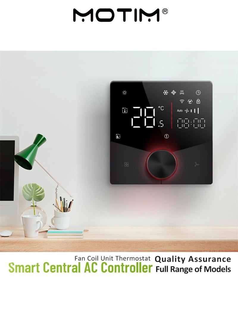 Motim Smart Thermostat 2 Pipe Air Conditioning Temperature Controller touch Screen Digital Display Central Thermostat Control Panel for Home office Use - Image 3