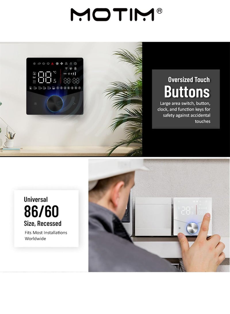 Motim Smart Thermostat 2 Pipe Air Conditioning Temperature Controller touch Screen Digital Display Central Thermostat Control Panel for Home office Use - Image 5