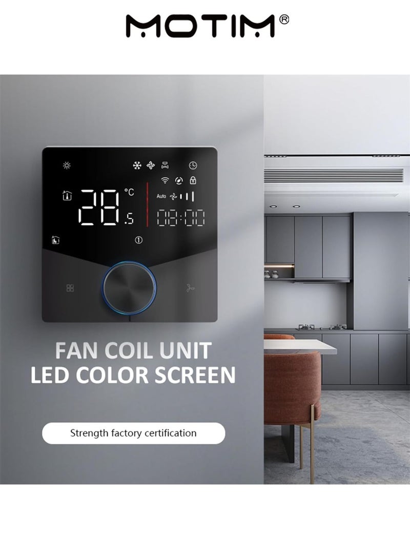 Motim Smart Thermostat 2 Pipe Air Conditioning Temperature Controller touch Screen Digital Display Central Thermostat Control Panel for Home office Use - Image 4