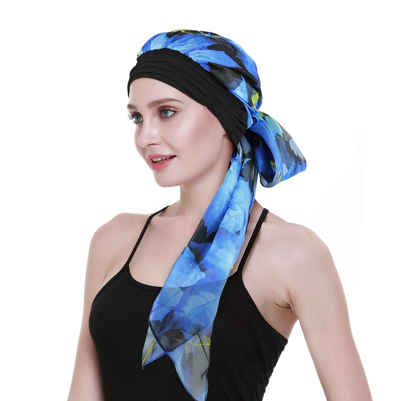 FocusCare Cancer Headwear Scarves for Chemo Women Fitted Bandana Hair Loss Headwrap Cap - Image 1