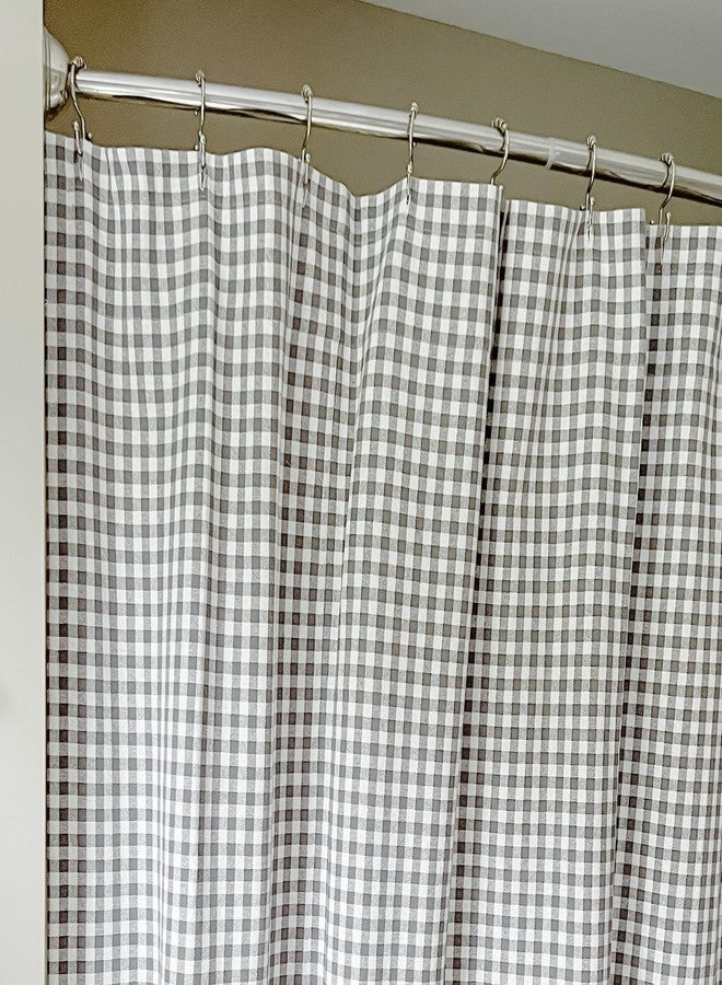 Piper Classics Gray Gables Check Shower Curtain, 72" x 72", Farmhouse, Country, Cottage, Checked Gingham Bath Accent - Image 2