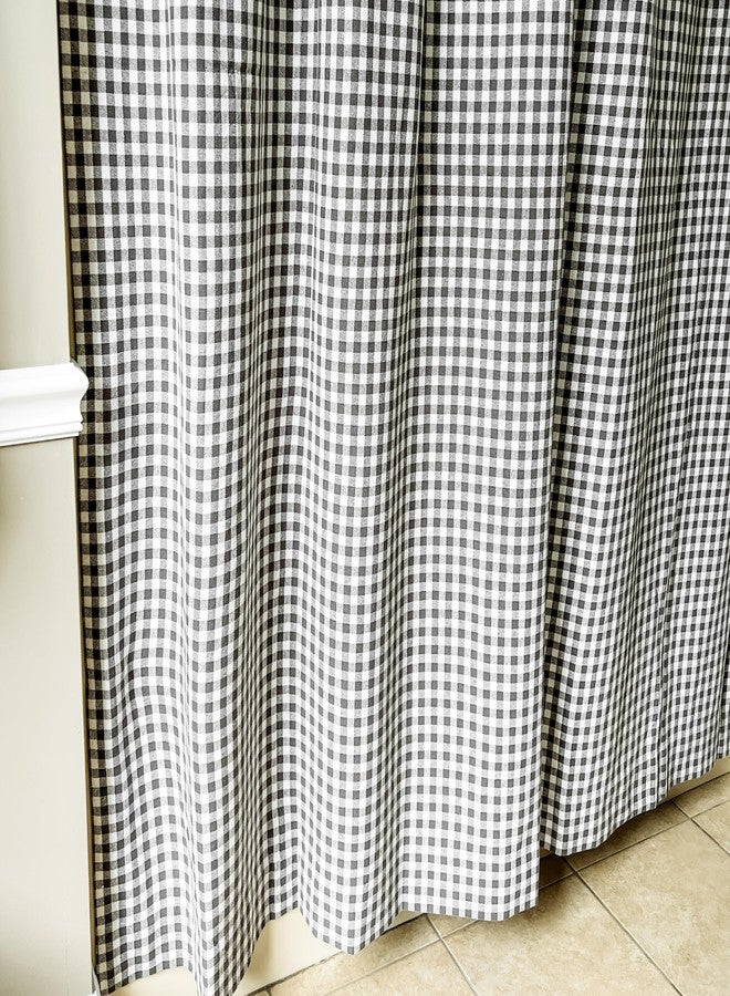 Piper Classics Gray Gables Check Shower Curtain, 72" x 72", Farmhouse, Country, Cottage, Checked Gingham Bath Accent - Image 1