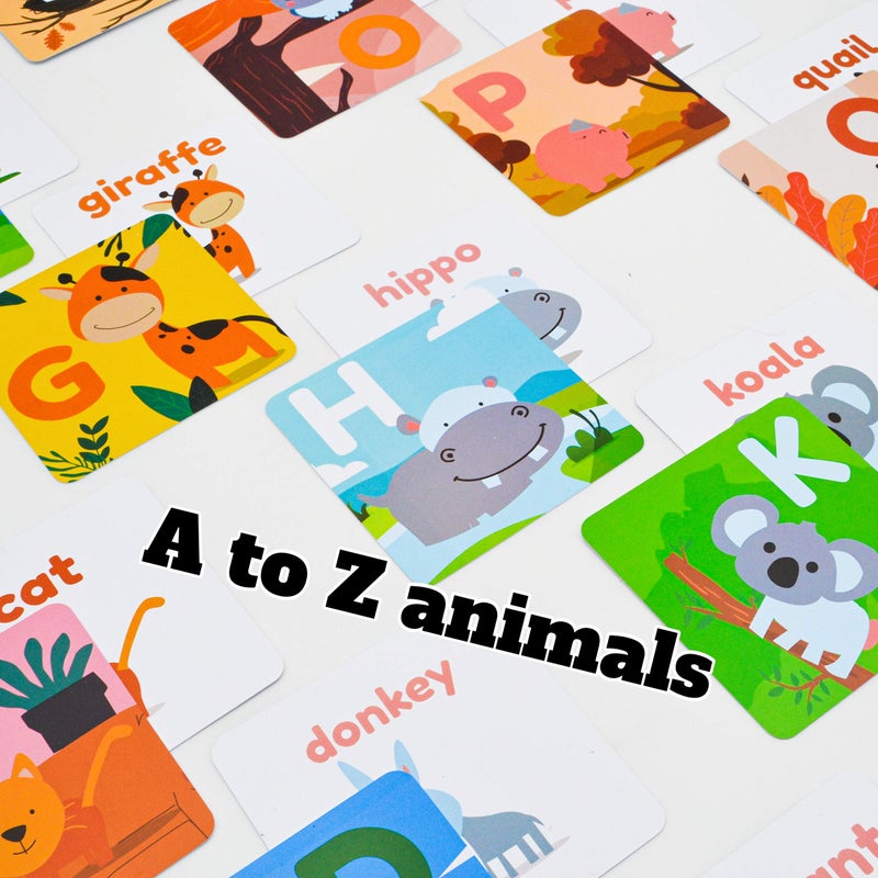 SplashEZ Bath Toys Flash Cards for Toddlers, 26 Alphabet Letters & Animal Words, Baby Bath Books, Waterproof - ABC for Preschool & Kindergarten, ABCs Toddler Toys - Letter Picture Recognition - Image 2