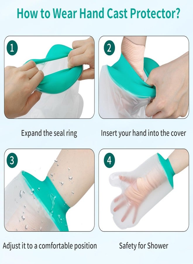 SUPERNIGHT Waterproof Hand Cast Cover for Shower Adult, Hand Cover for Shower After Surgery, Bath Watertight Wrist Wound Protector Reusable Bandage Sleeve Bags for Broken Hand, Wrist, Fingers - Image 4