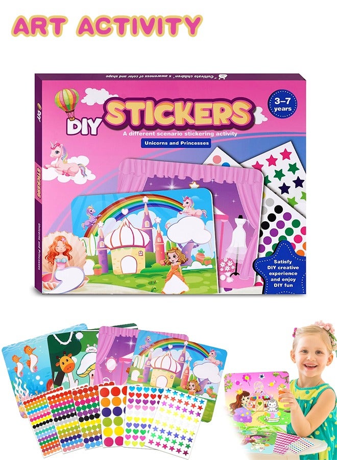 Organizer Art Activity Cartoon Sticker, No Mess Sticker Art for Kids, Craft Kits, DIY Activity, Gifts for Boys & Girls Ages 3, 4, 5, 6, 7, Travel Toys - Image 1