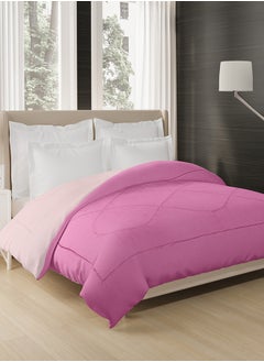 Status Contract Reversible Solid Comforter Double Bed Blanket for Winter//Double/GSM- 220, Pink-Brown, 220 X 240 Cm  - Image 1
