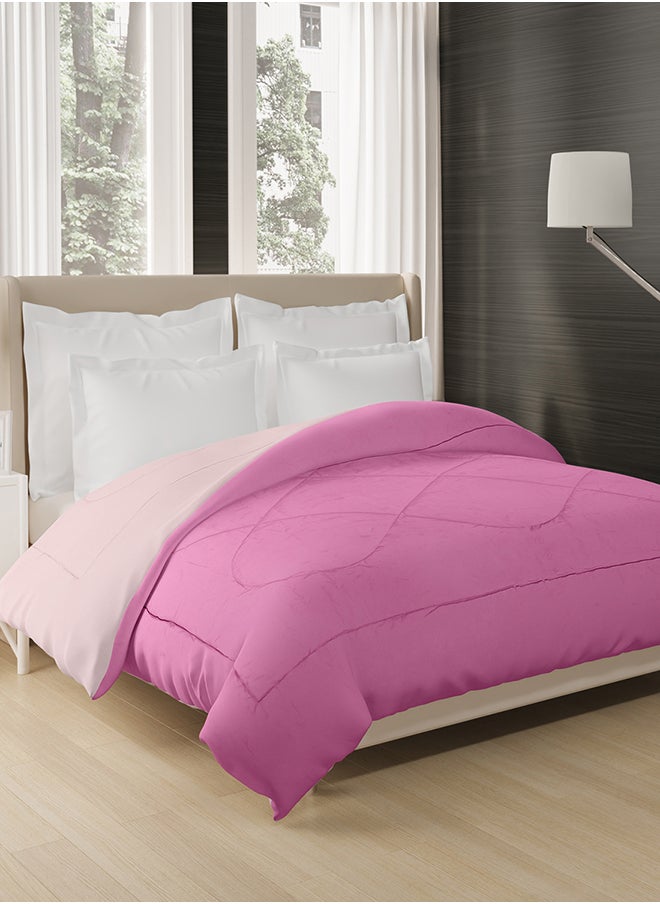 Status Contract Reversible Solid Comforter Double Bed Blanket for Winter//Double/GSM- 220, Pink-Brown, 220 X 240 Cm  - Image 1