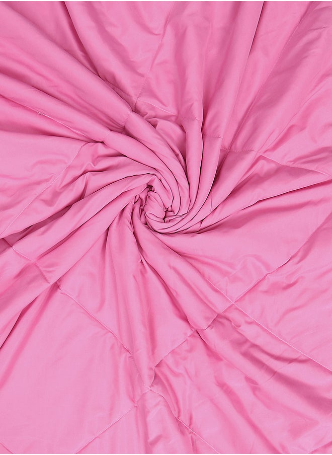 Status Contract Reversible Solid Comforter Double Bed Blanket for Winter//Double/GSM- 220, Pink-Brown, 220 X 240 Cm  - Image 5