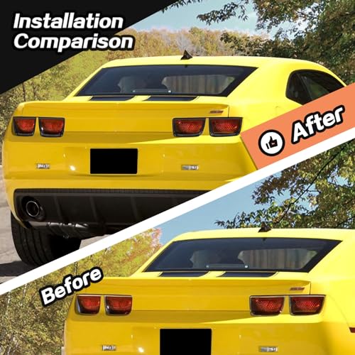 JeCar for Camaro Tail Light Bezel Taillight Cover Trim Accessories Compatible with 2010 2011 2012 2013 Chevrolet Chevy Camaro (Carbon Fiber) - Image 2