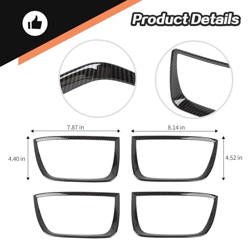 JeCar for Camaro Tail Light Bezel Taillight Cover Trim Accessories Compatible with 2010 2011 2012 2013 Chevrolet Chevy Camaro (Carbon Fiber) - Image 4