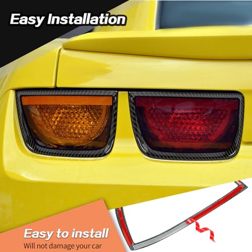 JeCar for Camaro Tail Light Bezel Taillight Cover Trim Accessories Compatible with 2010 2011 2012 2013 Chevrolet Chevy Camaro (Carbon Fiber) - Image 5