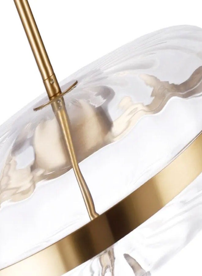 ٍSiera Light Pump Round Pendant Light with Glass and Gold Finish E27 bulb  App1102-c - Image 4