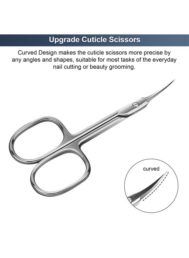CGBE Cuticle Scissors Extra Fine Curved Blade Super Slim Manicure Scissors For Cuticles Professional Small Scissors With Precise Pointed Tip Grooming Blades Eyebrow Eyelash And Dry Skin - Image 2