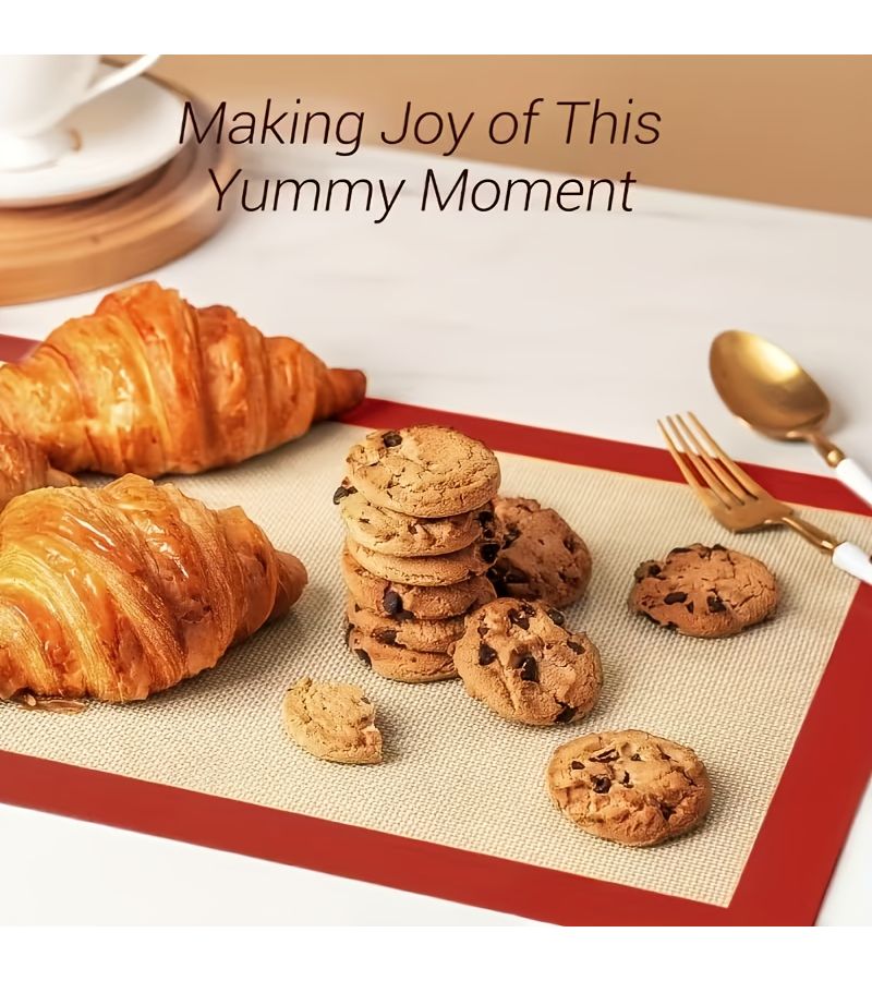 صينية خبز سيليكون سوداء غير لاصقة قابلة لإعادة الاستخدام لتبطين الفرن بحجمين صغير وكبير - Image 5