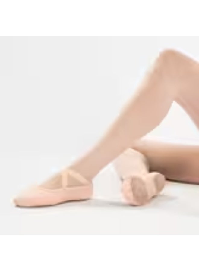 STAREVER Women's Split-Sole Canvas Demi-Pointe Ballet Shoes - Salmon  - Image 2