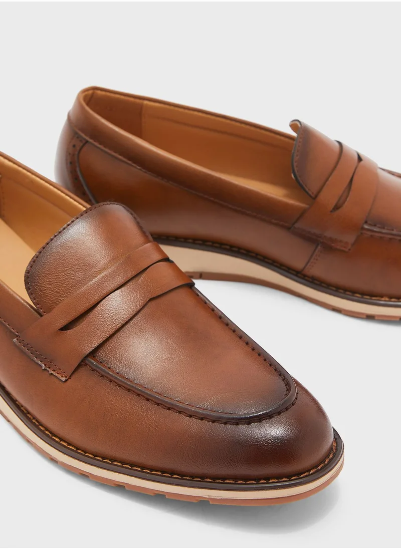 Robert Wood Faux Leather Casual Slip Ons