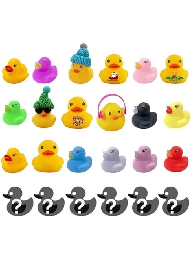Advent Calendar Rubber Ducks 24 Days - 2024  Countdown Toys,Ducks Blind Box-Fun Xmas Countdown Bath Toys,Gift, Decoration, Collection. (A)  - Image 3