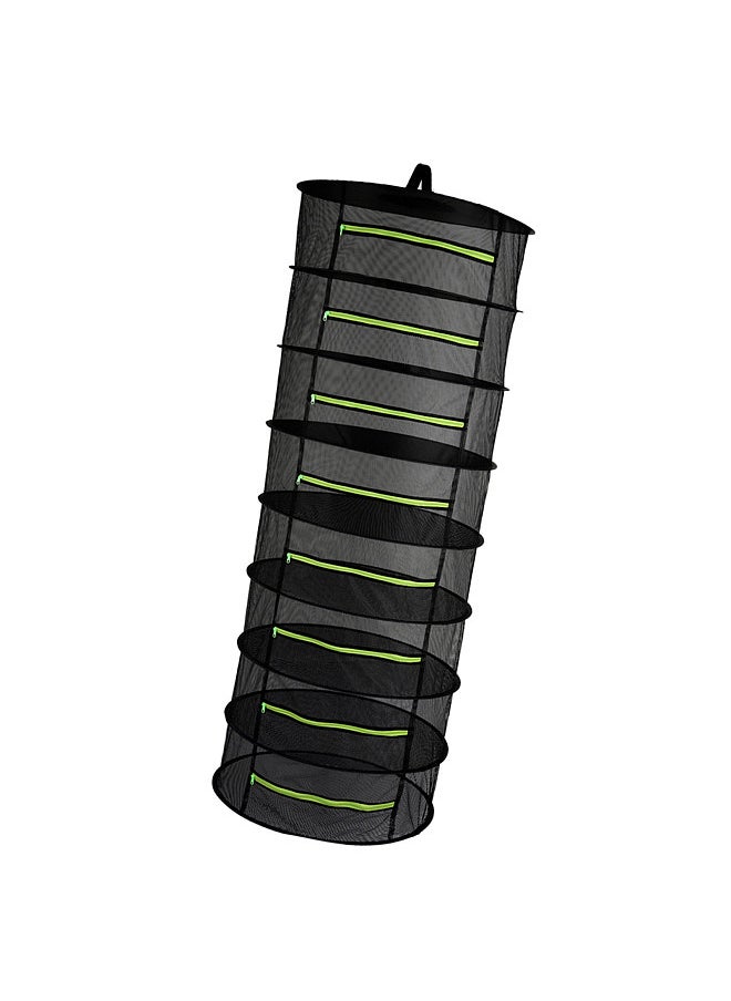 Generic Hanging Basket 8 Layers with Zipper Folding Dry Rack Drying Net Dryer Bag Mesh For Flowers Buds Plants  - Image 3