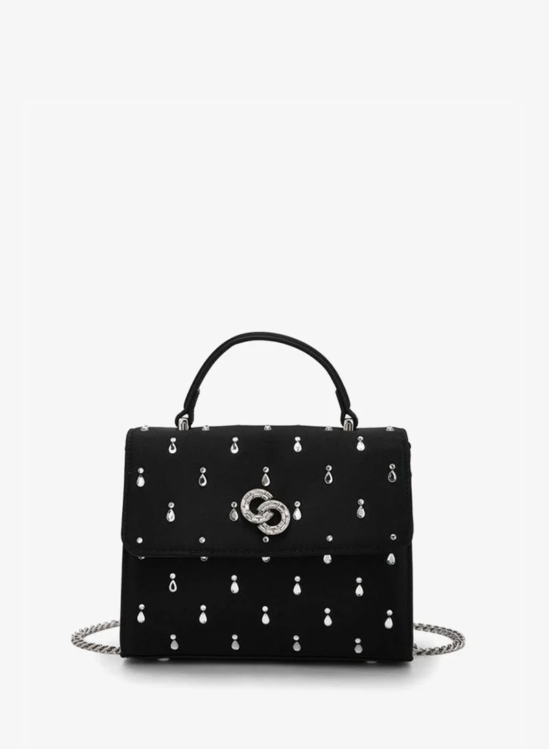 سيليست Embellished Satchel Bag With Chain Strap Ramadan Collections