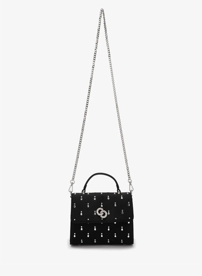 سيليست Embellished Satchel Bag With Chain Strap Ramadan Collections