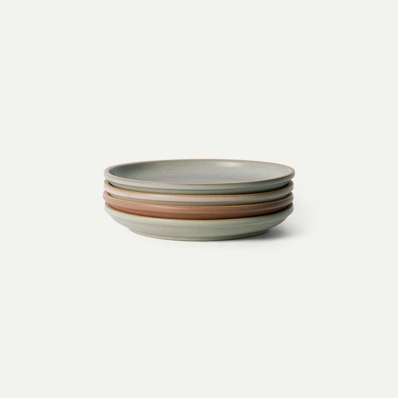 MORA Large Plates Set of 4, 10.5 inch Ceramic Pottery Dinner Plates - Microwave, Oven and Dishwasher Safe - Harvest - Image 1