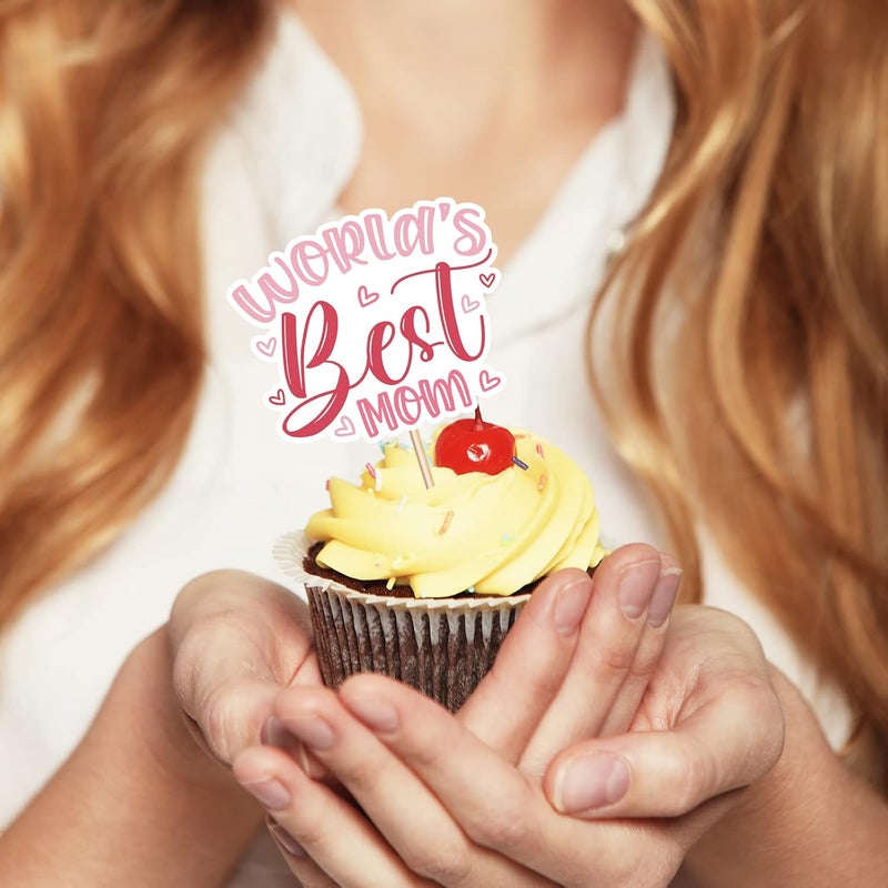 M1NTP1US + 144pcs Happy Mother's Day Cupcake Toppers - 9 Designs - Image 3