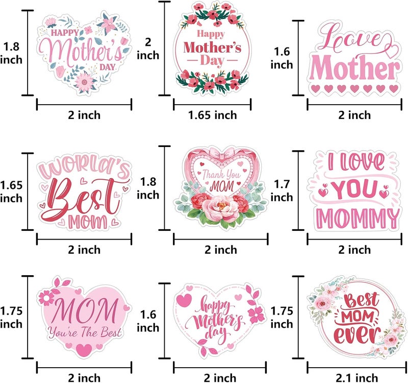 M1NTP1US + 144pcs Happy Mother's Day Cupcake Toppers - 9 Designs - Image 4