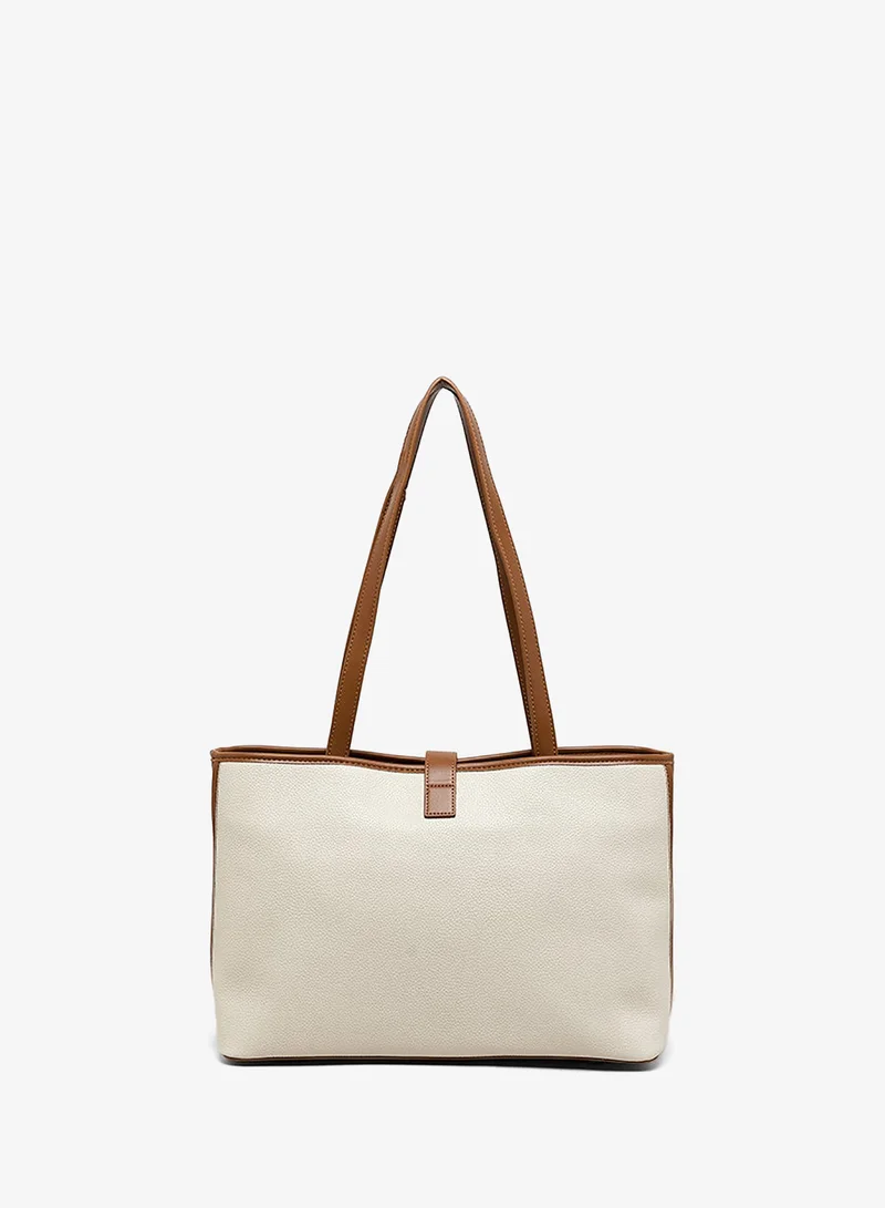 ANNE KLEIN Anne Klein Contrast Detail Pu Tote Bag