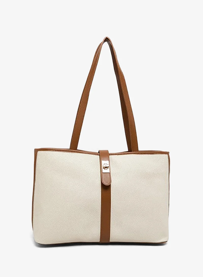 ANNE KLEIN Anne Klein Contrast Detail Pu Tote Bag