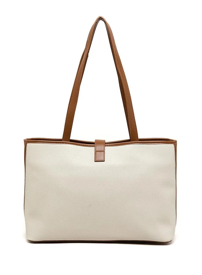 Anne Klein Contrast Detail PU Tote Bag