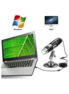 Generic 1600X USB Digital Microscope with 8 LED Lights, Compatible with PC/Mobile/Tablet, with Metal Stand and USB-C & Micro USB Converter - for Students, Hobbyists, and Research  - Image 5