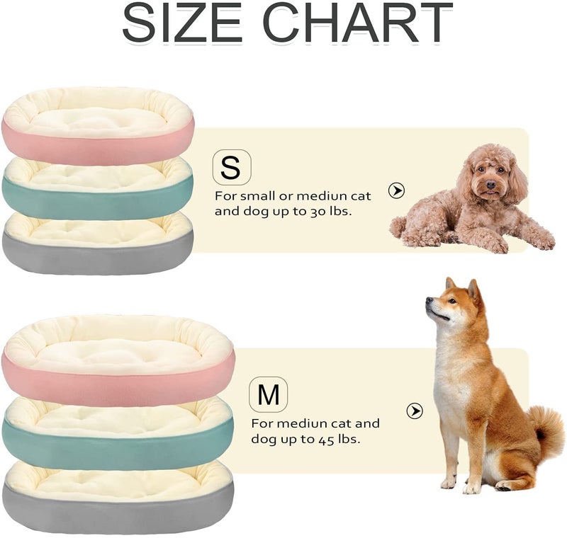 Fluffy's Cotton Dog Bed for Dogs & Cats, Durable Warm Dog Bed, Washable Sleeping Puppy Bed, Soft Calming Cat Beds for Indoor,Outdoor (Sky Blue, Medium) - Image 2