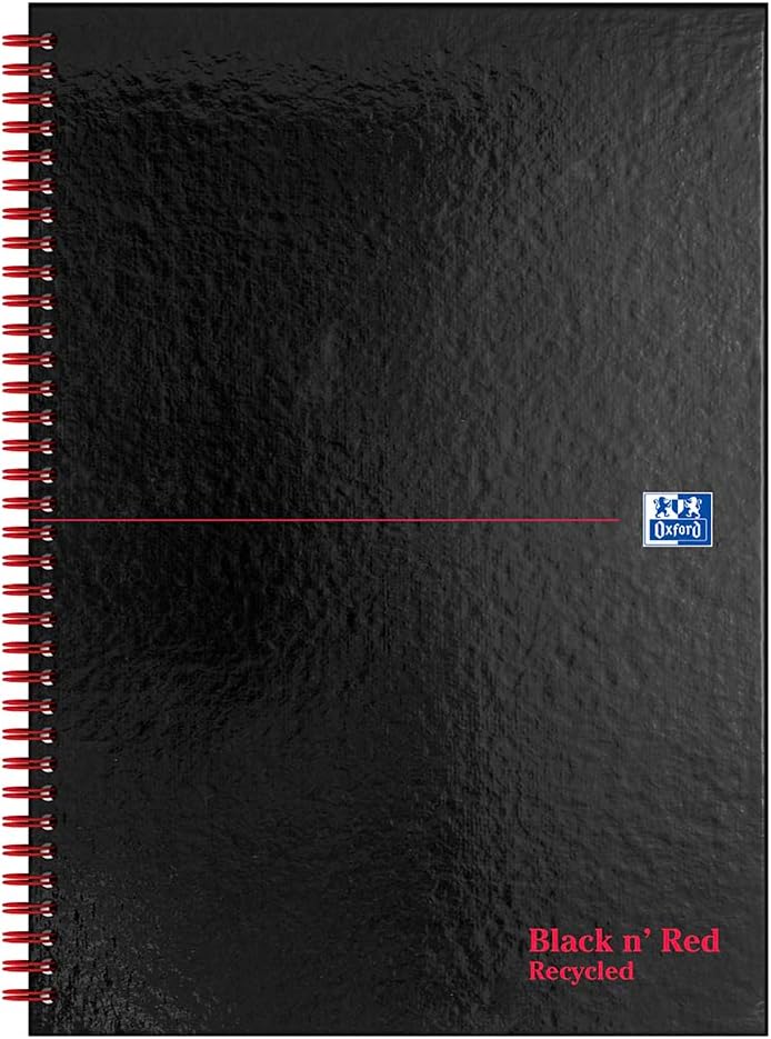 بلاك آند ريد دفتر ملاحظات Black n' Red A5+ غلاف صلب مع سلك - أسود غير لامع - Image 1