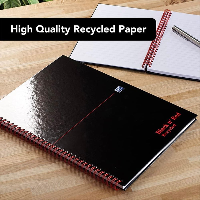 بلاك آند ريد دفتر ملاحظات Black n' Red A5+ غلاف صلب مع سلك - أسود غير لامع - Image 3