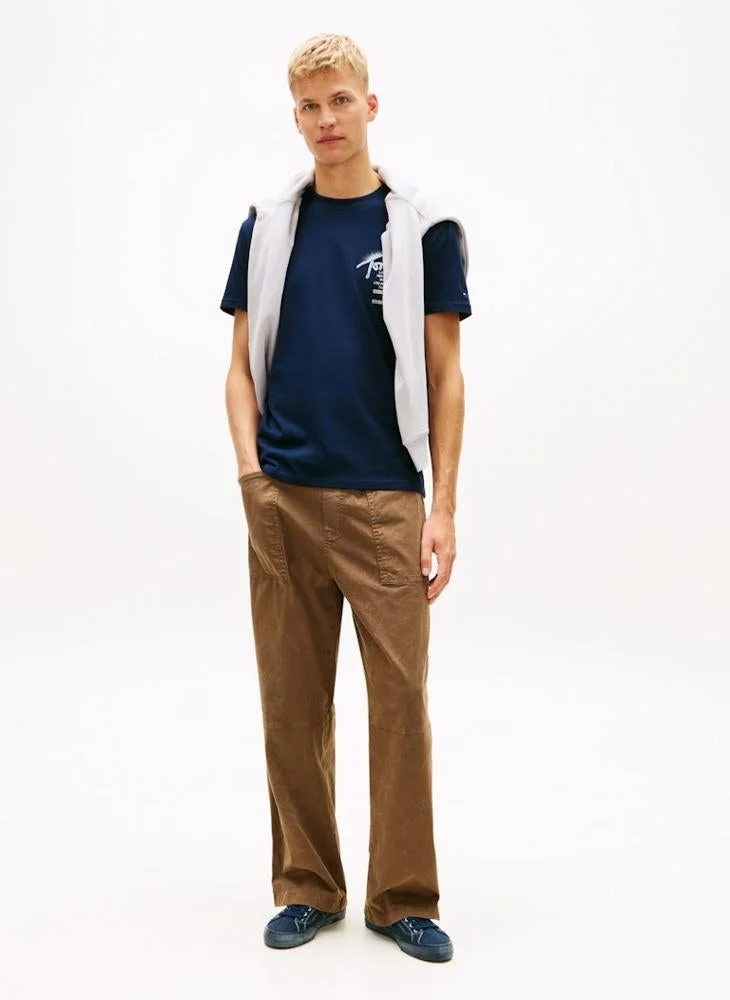 TOMMY JEANS  Signature Back Logo Jersey T-Shirt for Men | Best Price UAE