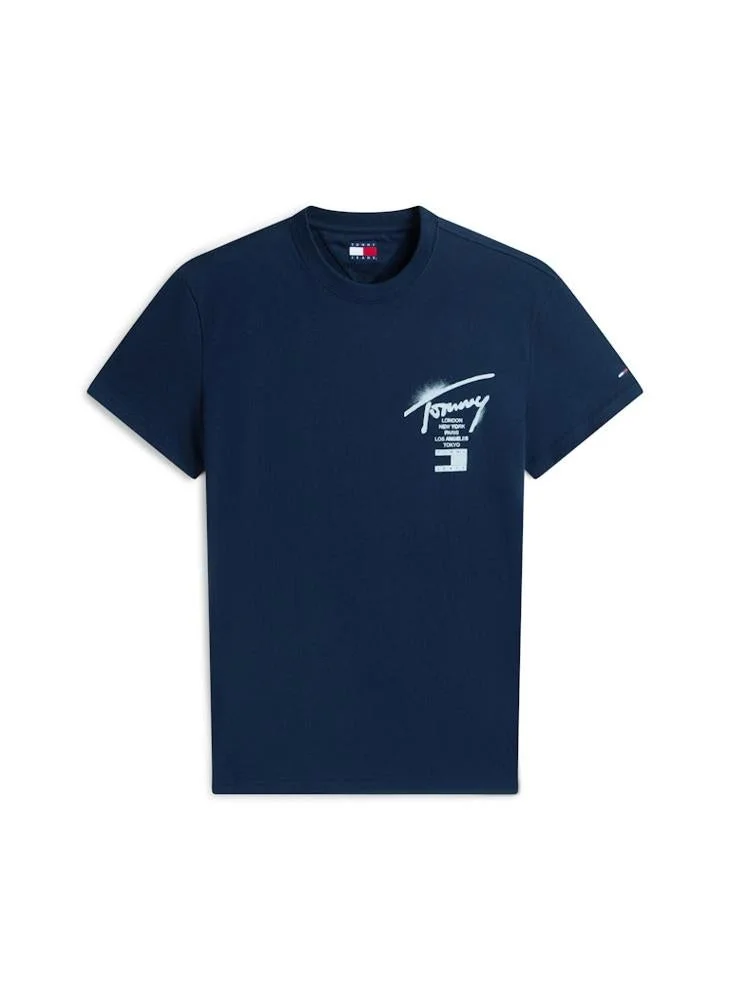 TOMMY JEANS  Signature Back Logo Jersey T-Shirt for Men | Best Price UAE