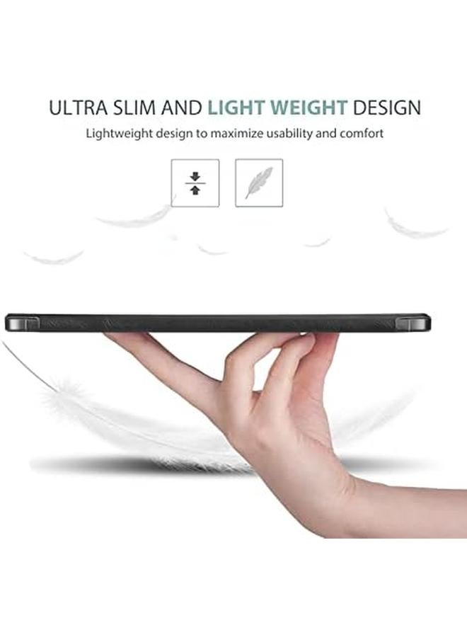 Procases For Galaxy Tab S8 Ultra 14.6 Inch 2022 Case Pu Leather Slim Trifold Protective Stand Case Smart Cover For 14.6 Galaxy Tab S8 Ultra 2022 Tablet Sm X900 Sm X906 Black - Image 3