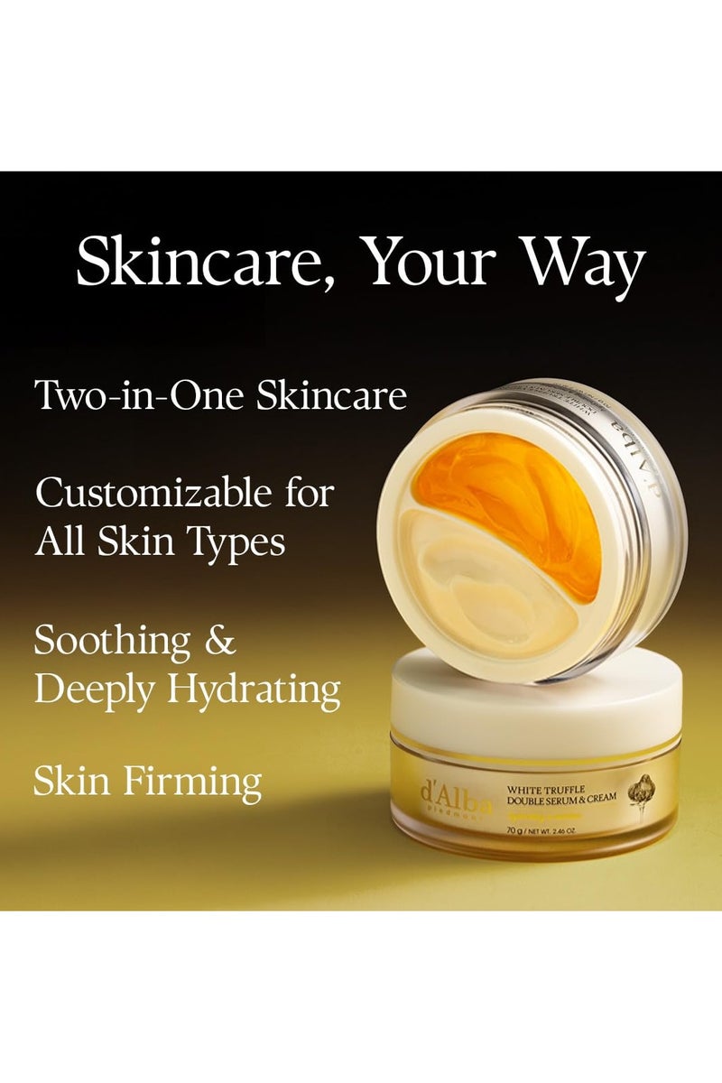 d'alba Piedmont Italian White Truffle Double Serum & Cream, Vegan Skincare, 2-in-1 Face Moisturizer, Vegan Collagen, Skin Firming and Tightening, Non Comedogenic, Suitable for All Skin Types (2.46 oz) - Image 3