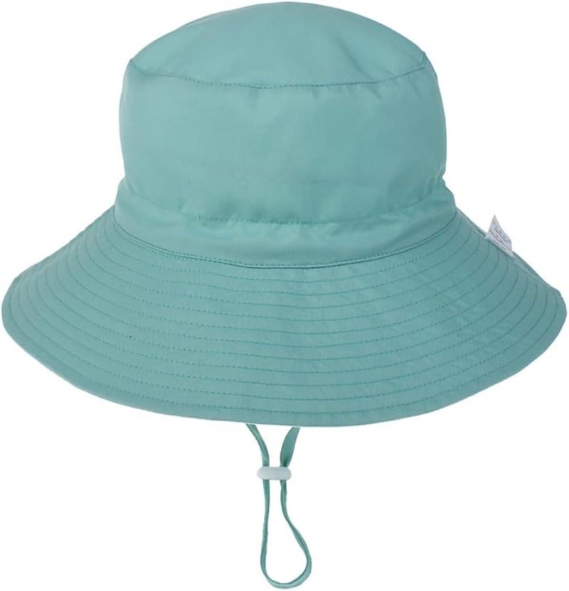 Glaucous Sky Blue Quick Drying Sun Bucket Hat For Kids Travel Outdoor - Image 1