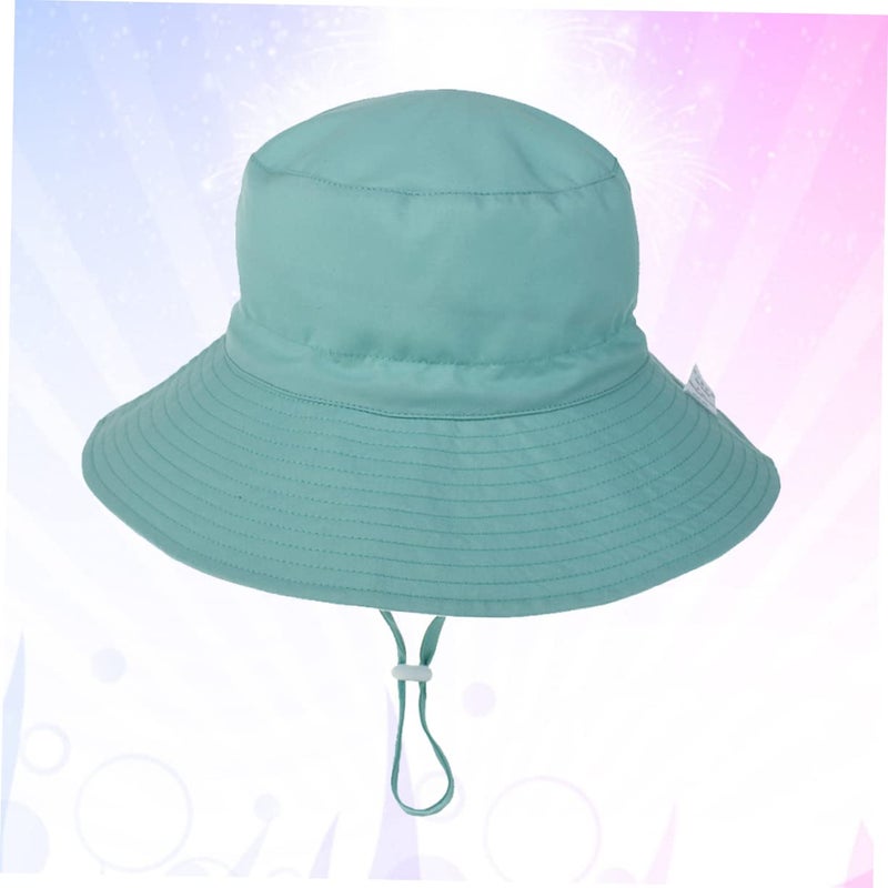Glaucous Sky Blue Quick Drying Sun Bucket Hat For Kids Travel Outdoor - Image 5
